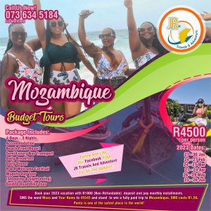 JR TRavels & Adventure - Mozambique Budget Tours 2023
