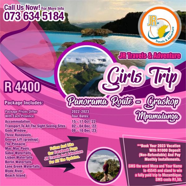 JR Travels & Adventure - Panorama Route - Girls Trips 2023