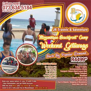 JR travels & Adventure - Mozambique Summer Beachfront Camp 2