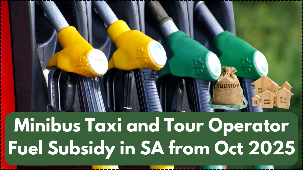 Minibus Taxi and Tour Operator Fuel Subsidy in SA from Oct 2025